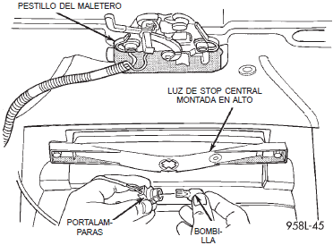 Bombilla de la luz de stop central montada en alto dodge stratus